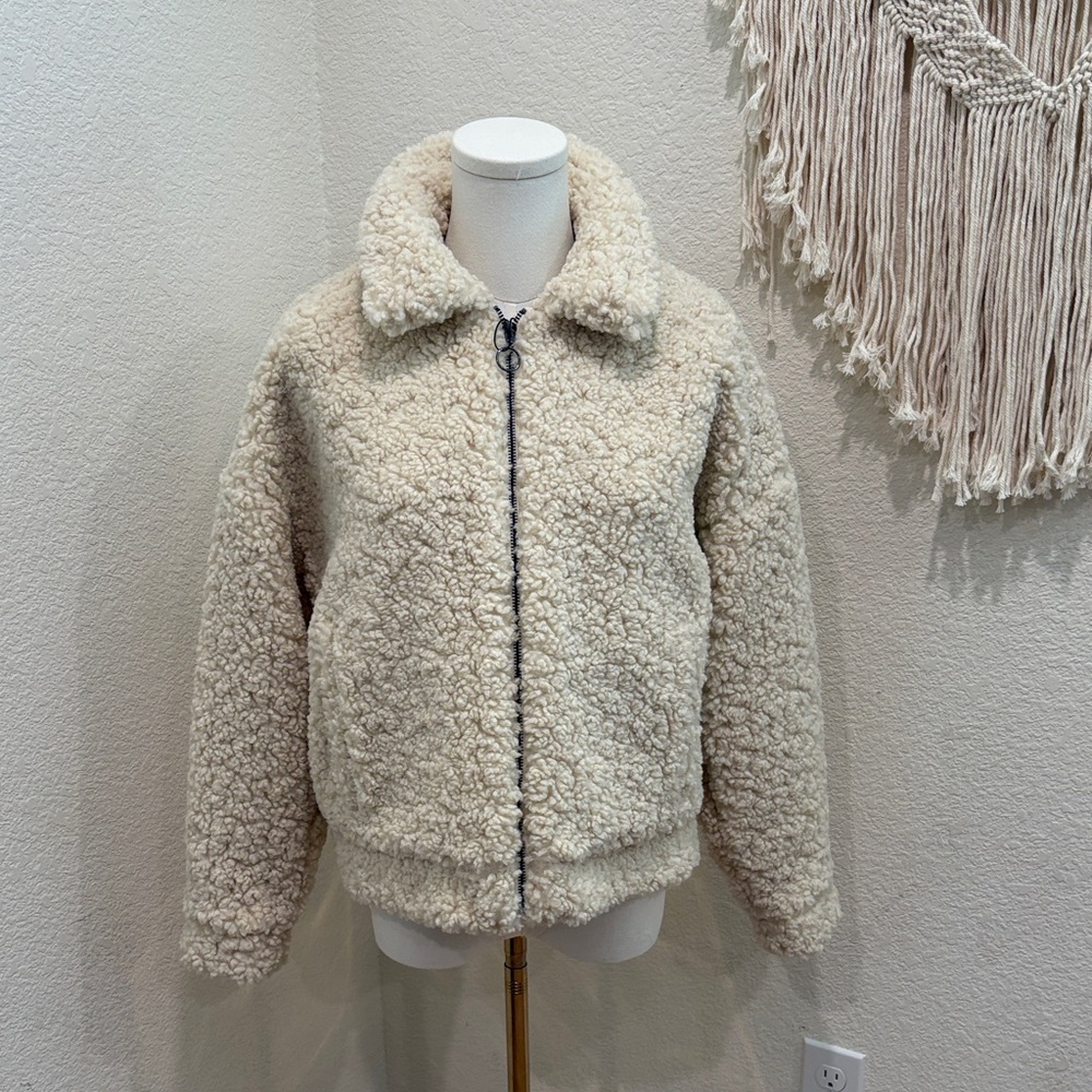 Zara Cream Teddy Jacket